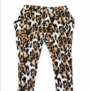 Cheetah print joggers size small